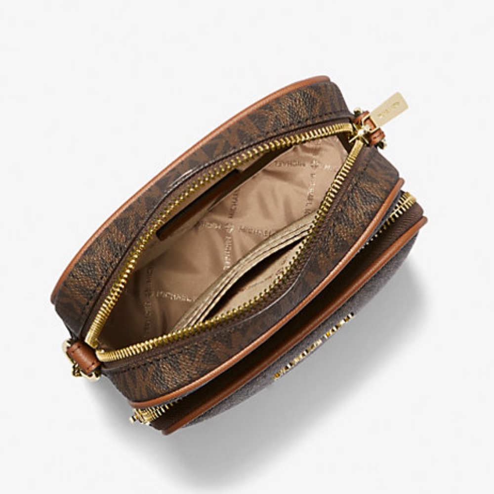 MICHAEL KORS Jet Set Travel Md Logo Crossbody Flight Bag # 35F1GTVC2B NWT
Brown - Picture 2 of 16